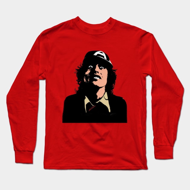 Angus Young AC/DC Long Sleeve T-Shirt by rasterasu